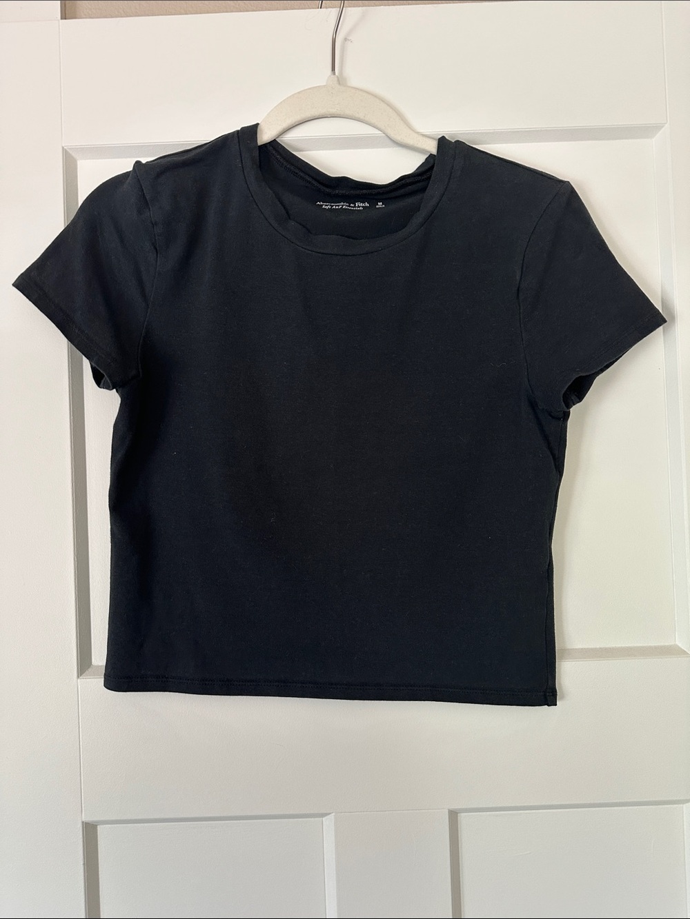 Abercrombie & Fitch Black Crewneck Tee - Soft A&F Essentials